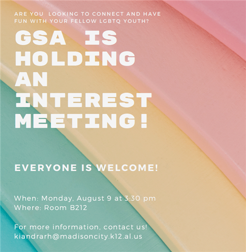 Initial Meeting for 2021 is 8/9 @3:30 in B212.